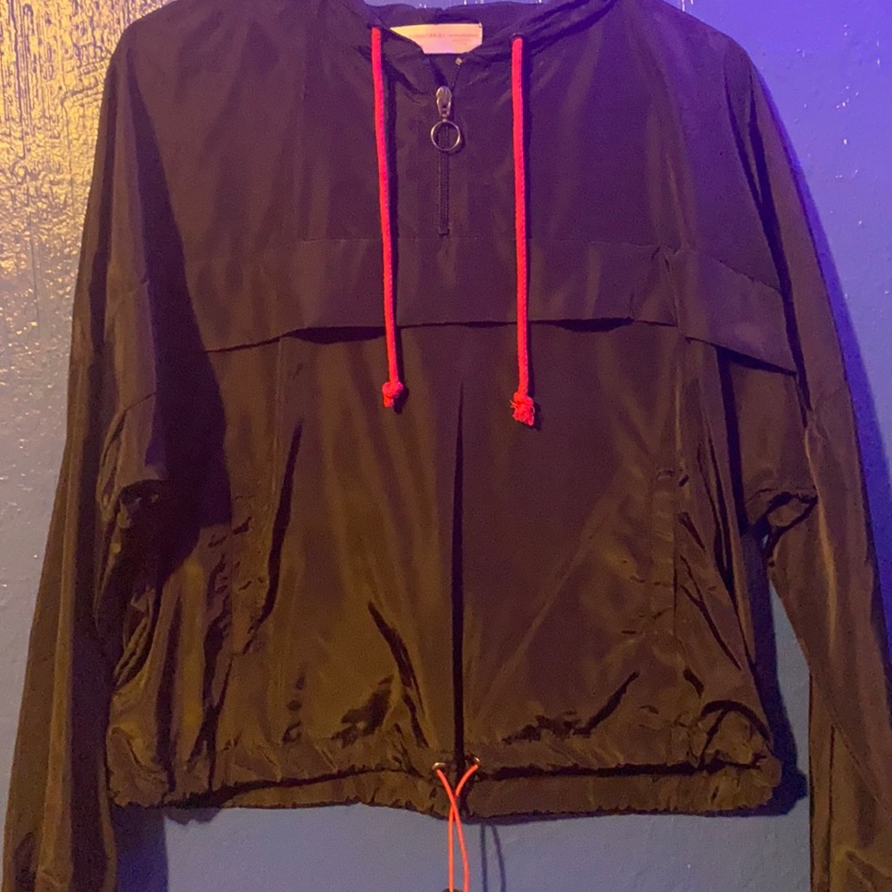 Black with pink windbreaker Jacket